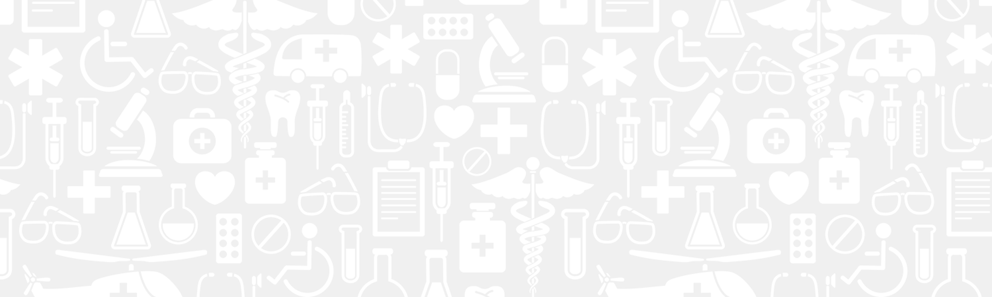 Grid pattern of medical symbols and tools